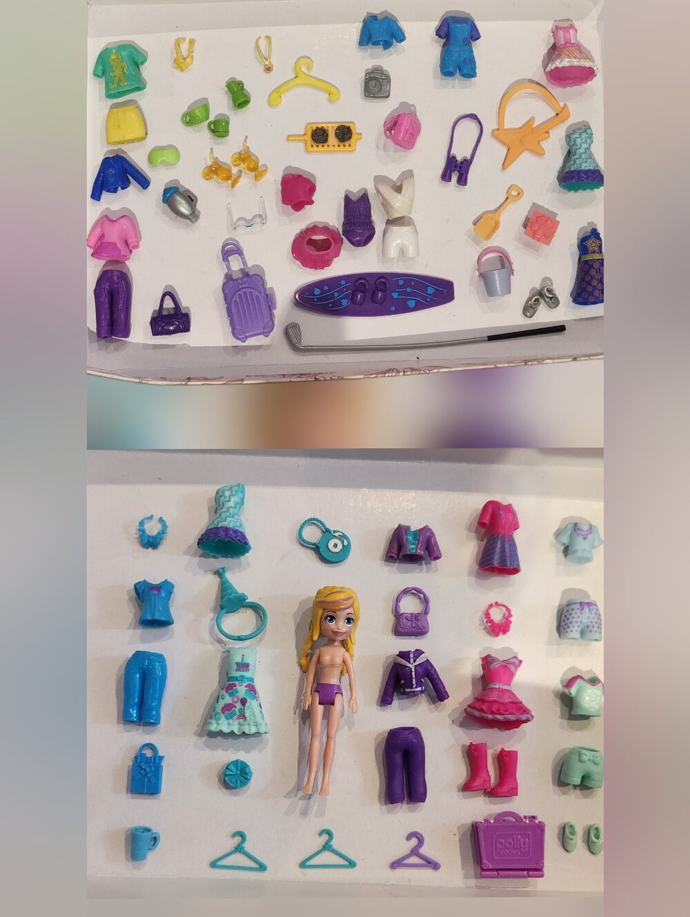 VTG Polly Pocket Doll with Clothes & Accessories Lot